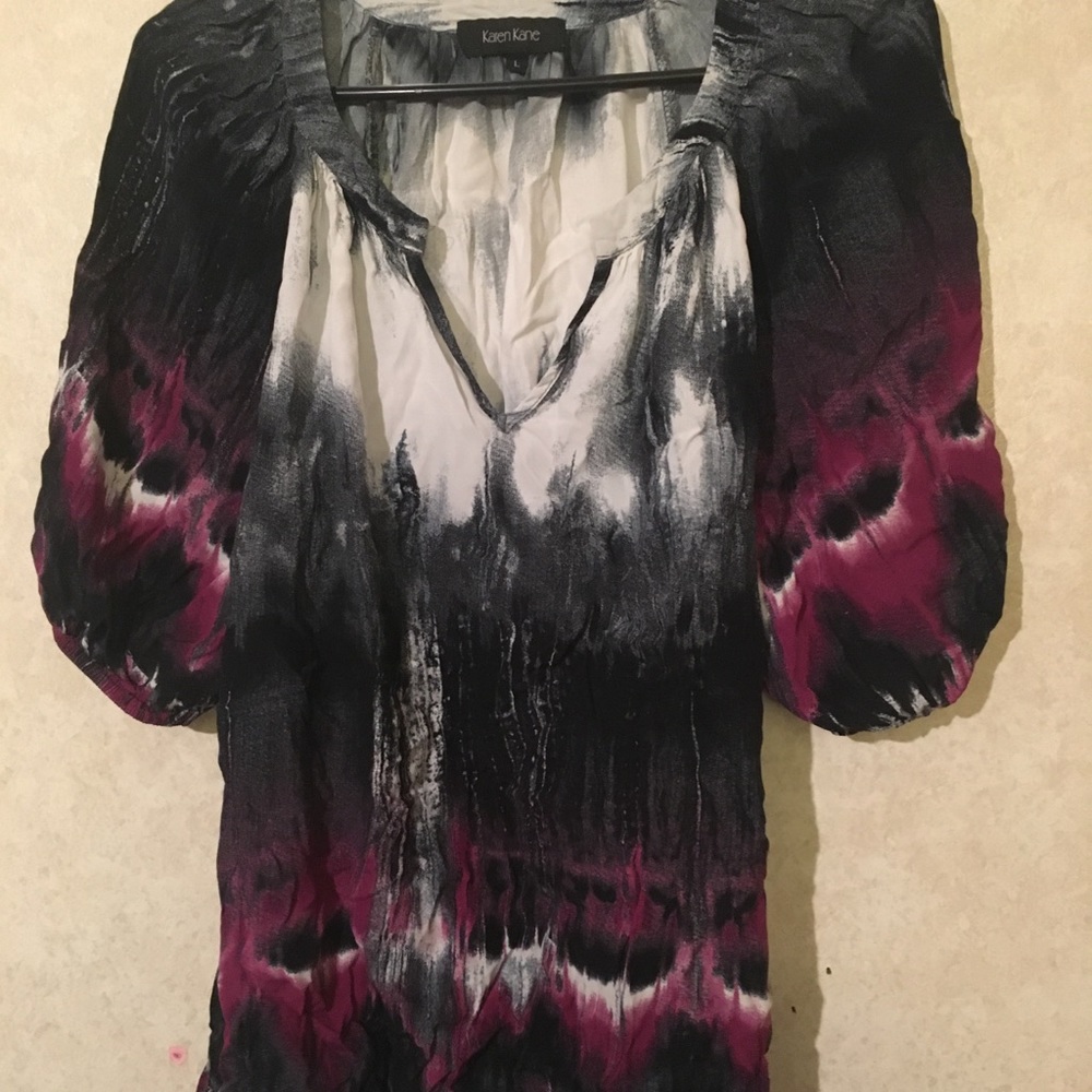 Karen Kane Tie-Dye Blouse